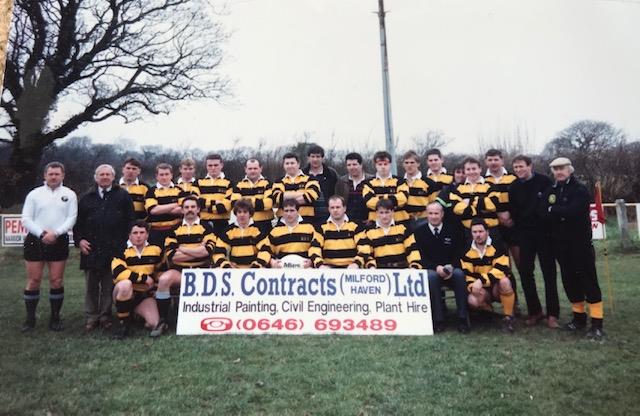 Part of the Llangwm team that beat Narberth 9-3 in the KO Cup